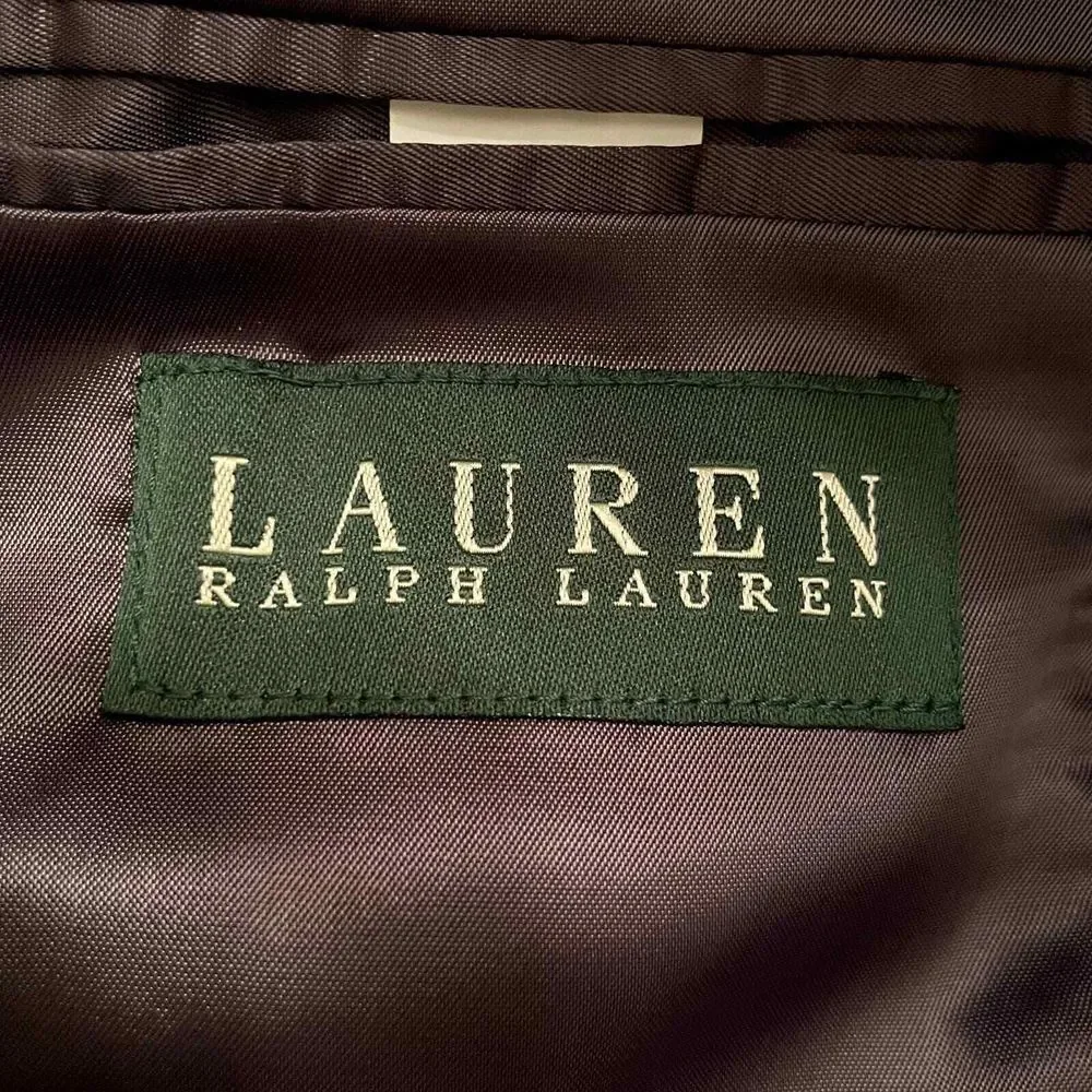 Lauren Ralph Lauren Gray‎ Glen Plaid 100% Wool Mens Sport Coat Jacket 42L